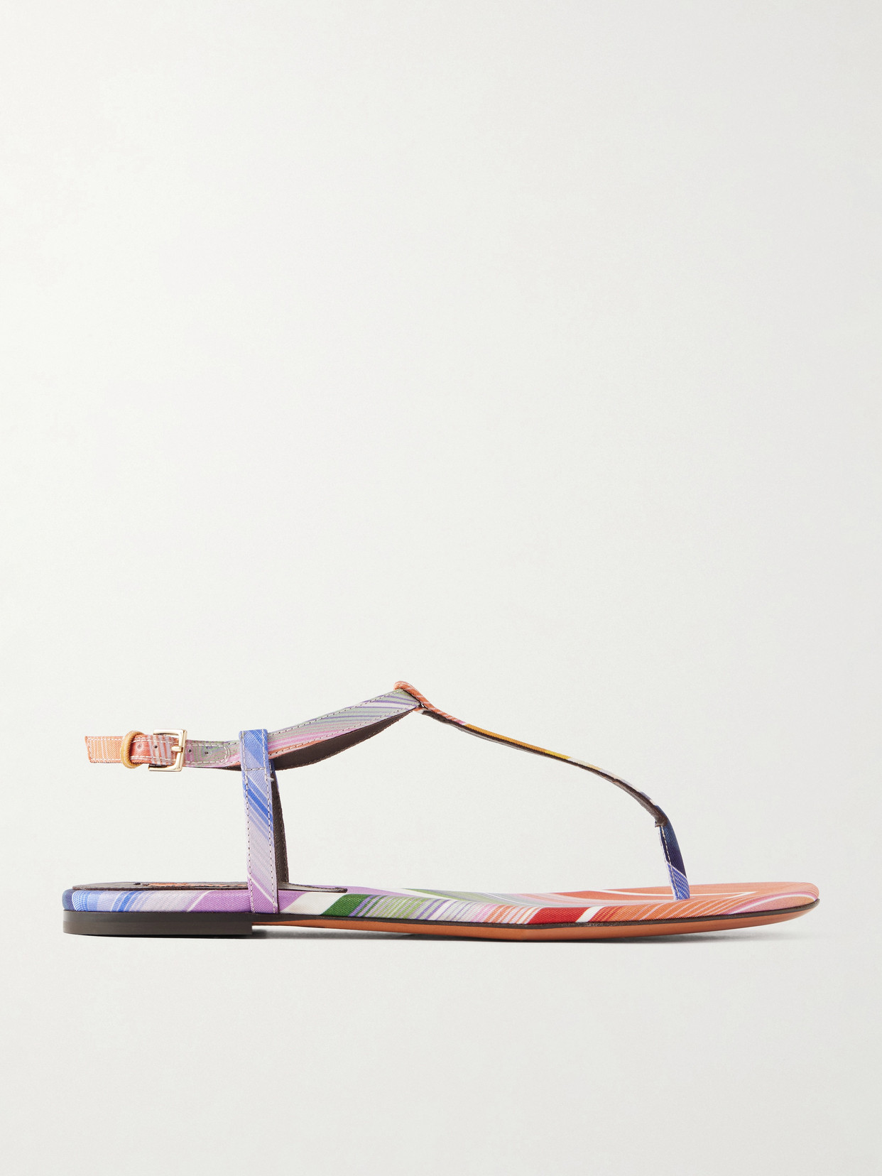 Missoni Leen Striped Twill Sandals In Multi