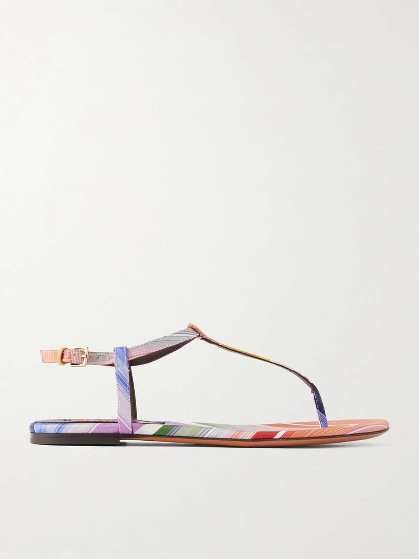 Missoni Leen Striped Twill Sandals