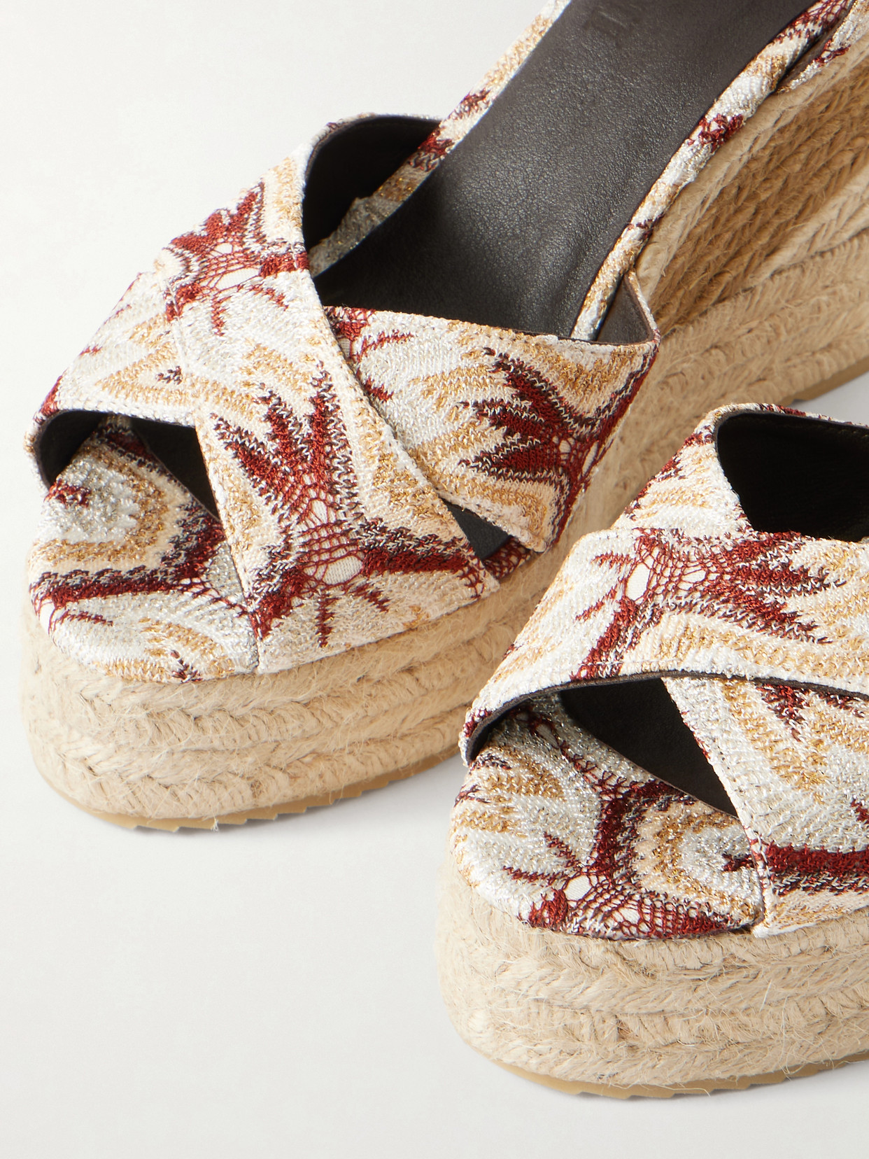 Carmen Striped Woven Wedge