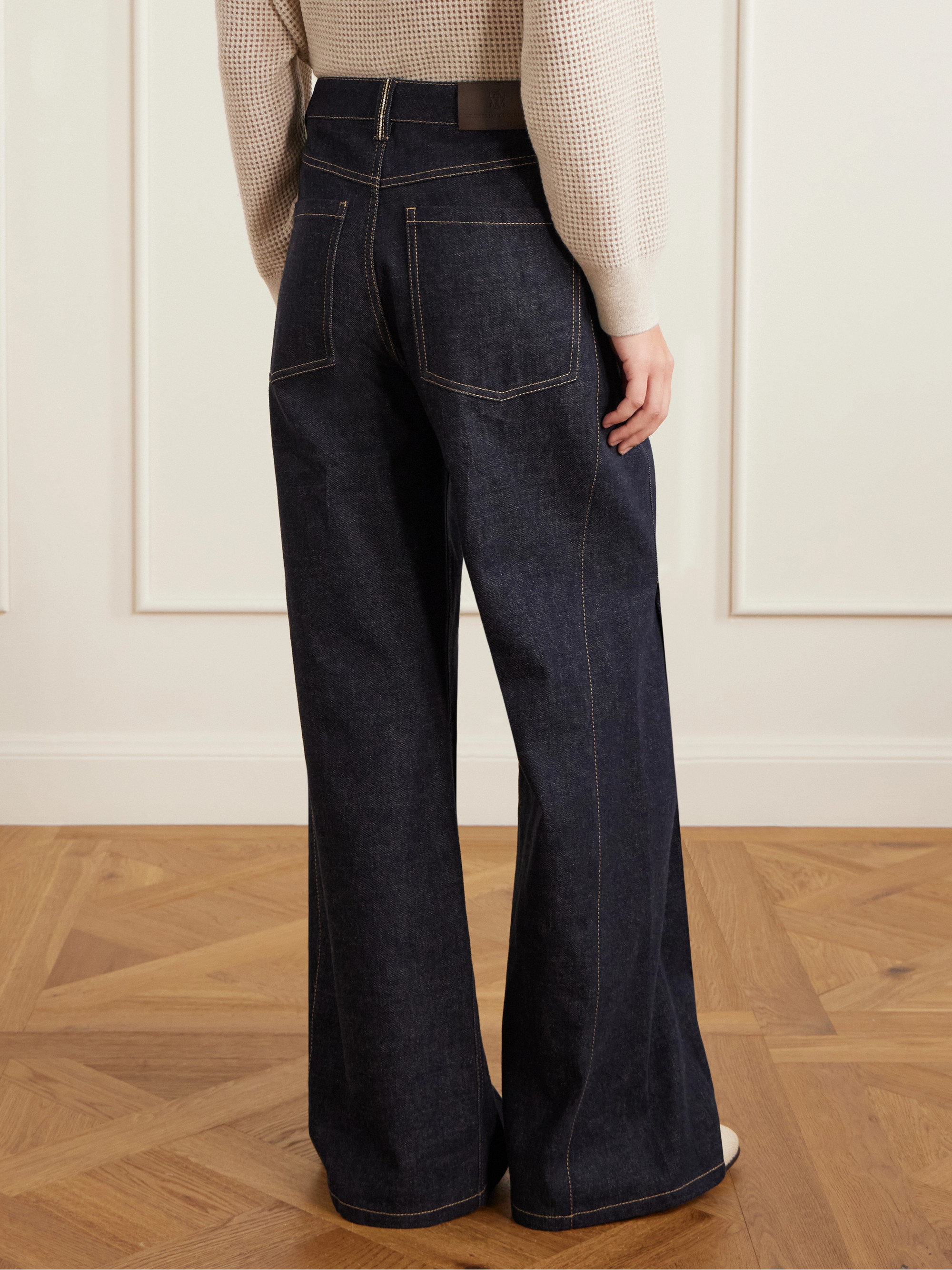Brunello Cucinelli High-rise wide-leg jeans thumbnail