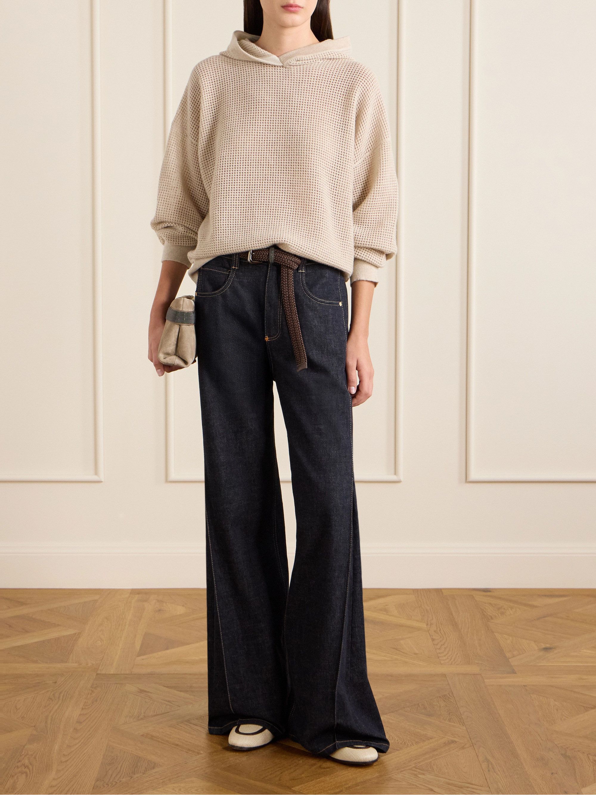Brunello Cucinelli High-rise wide-leg jeans thumbnail