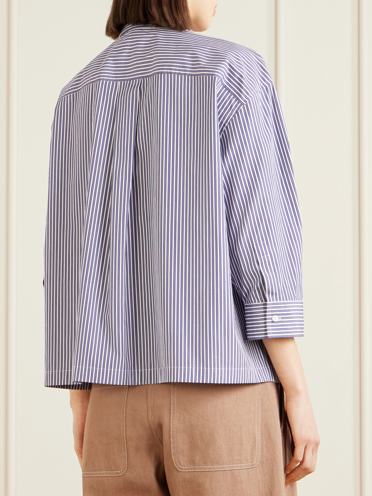 Striped Cotton-Poplin Shirt