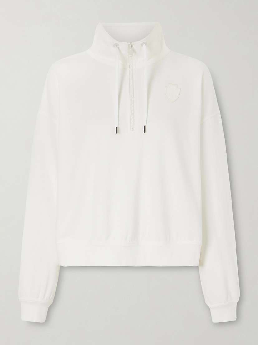 Brunello Cucinelli — Appliquéd cotton-blend piqué sweatshirt