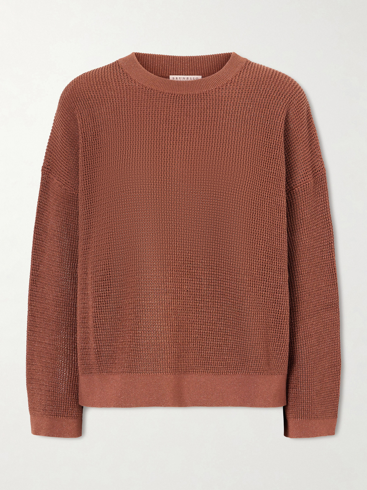 Open-Knit Cotton-Blend Sweater