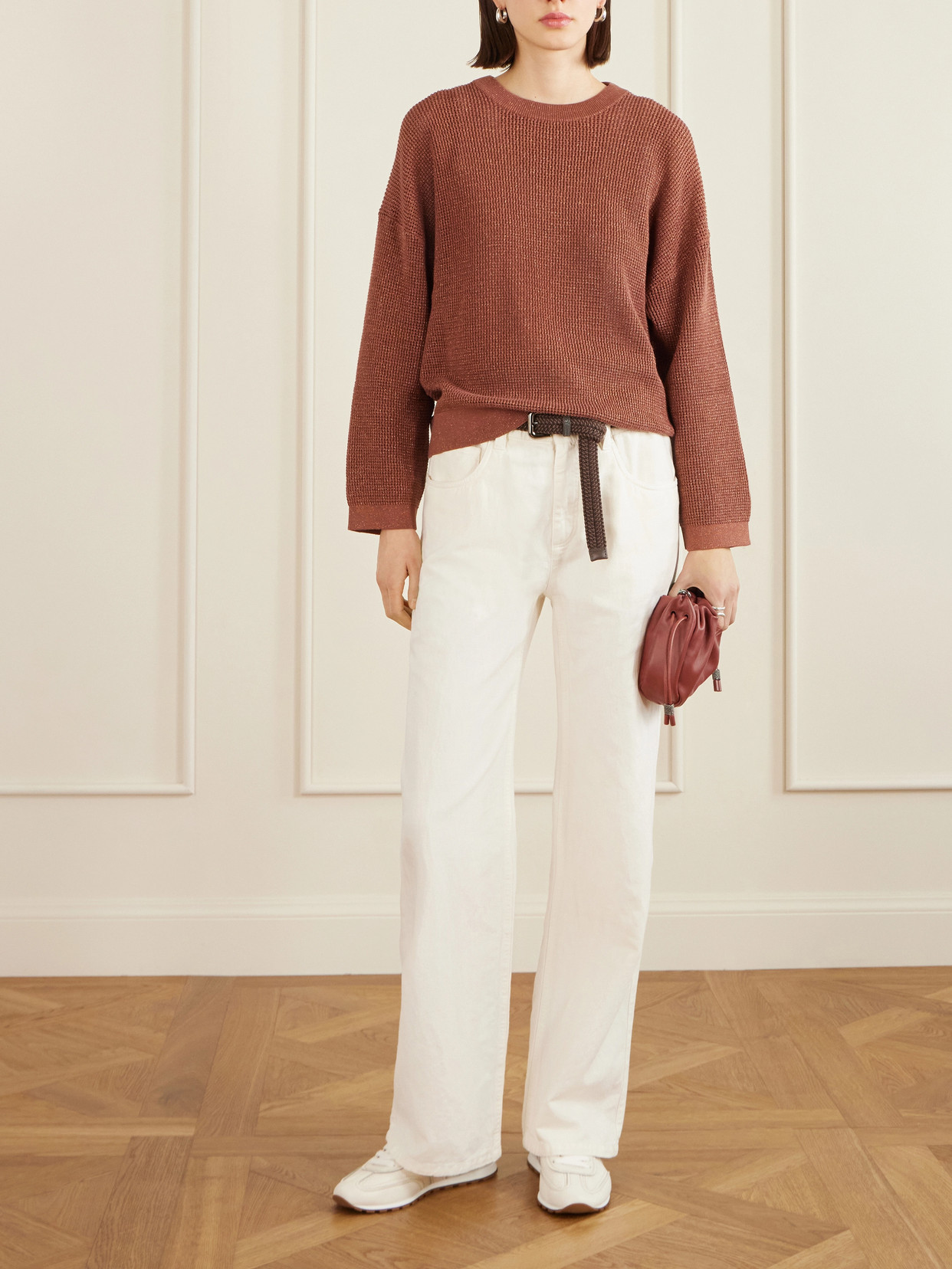 Open-Knit Cotton-Blend Sweater