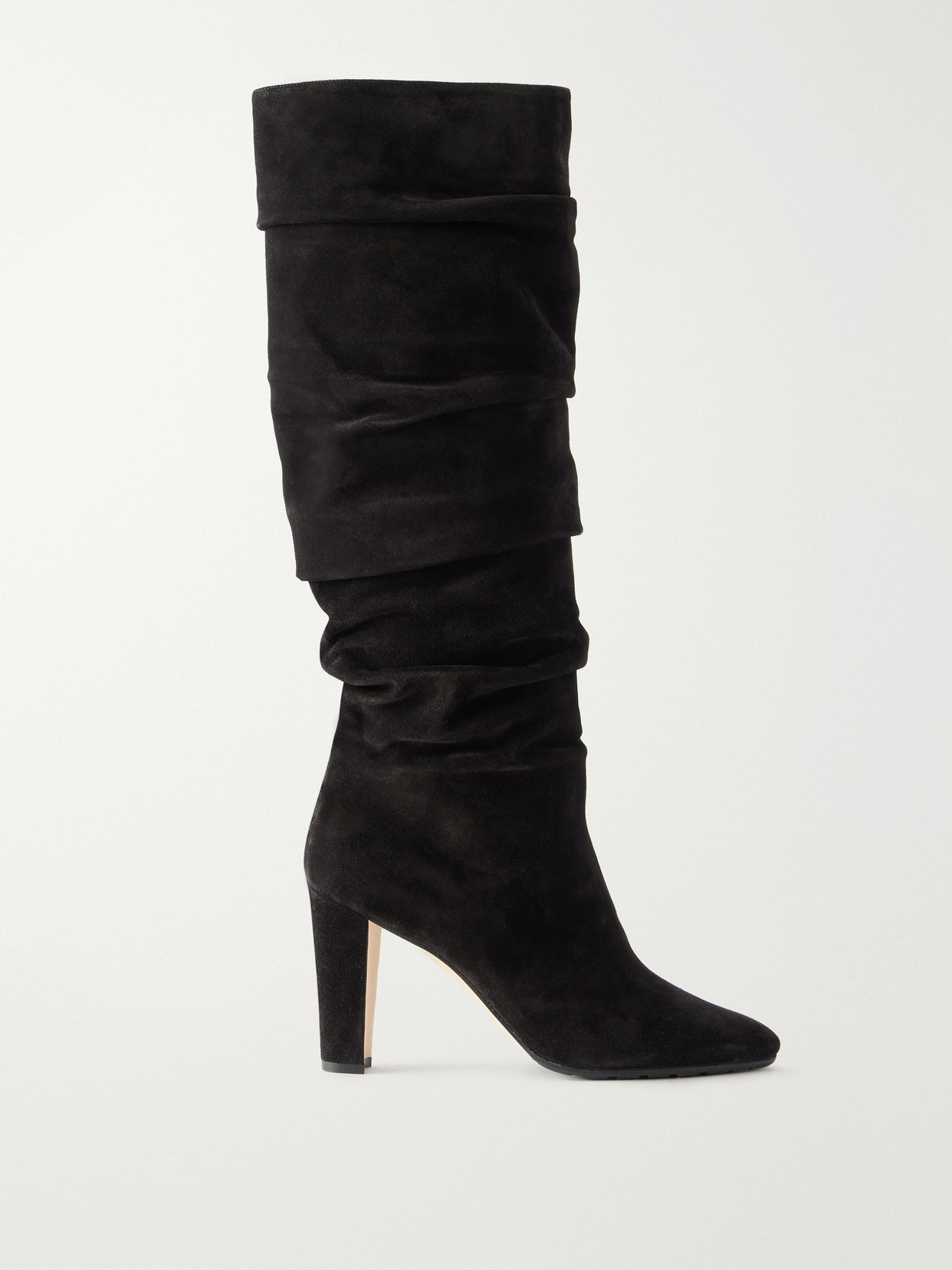 Manolo Blahnik Calassohi 90 Suede Knee Boots In Black