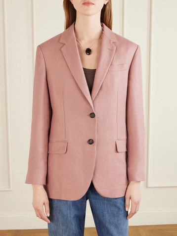 Brunello Cucinelli Single-breasted linen-twill blazer