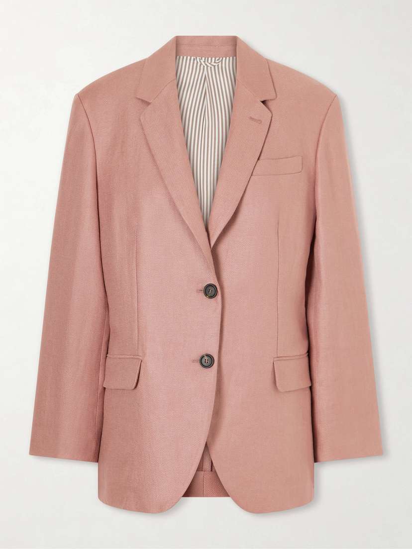 Brunello Cucinelli — Single-breasted linen-twill blazer