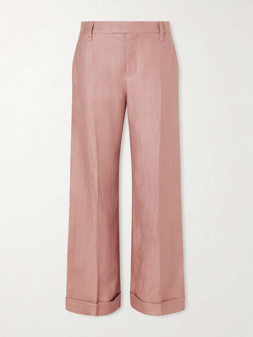 Brunello Cucinelli — Linen wide-leg pants