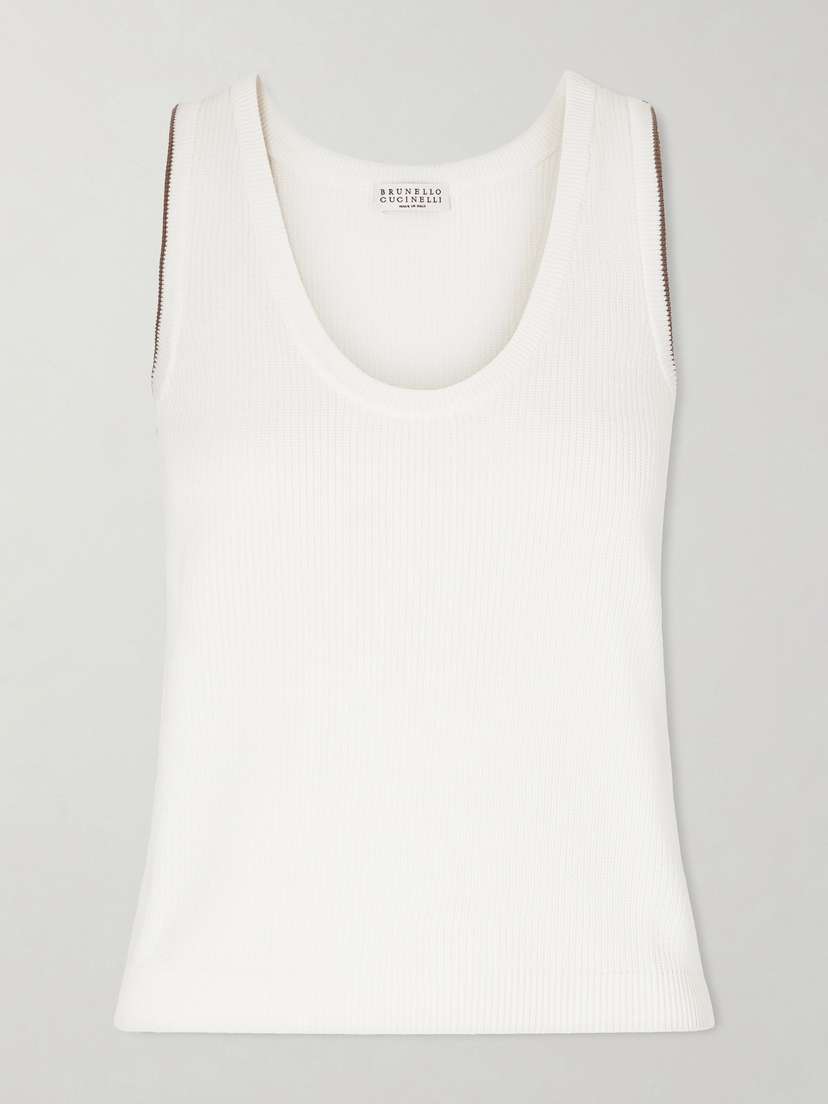 Brunello Cucinelli — Ribbed cotton tank