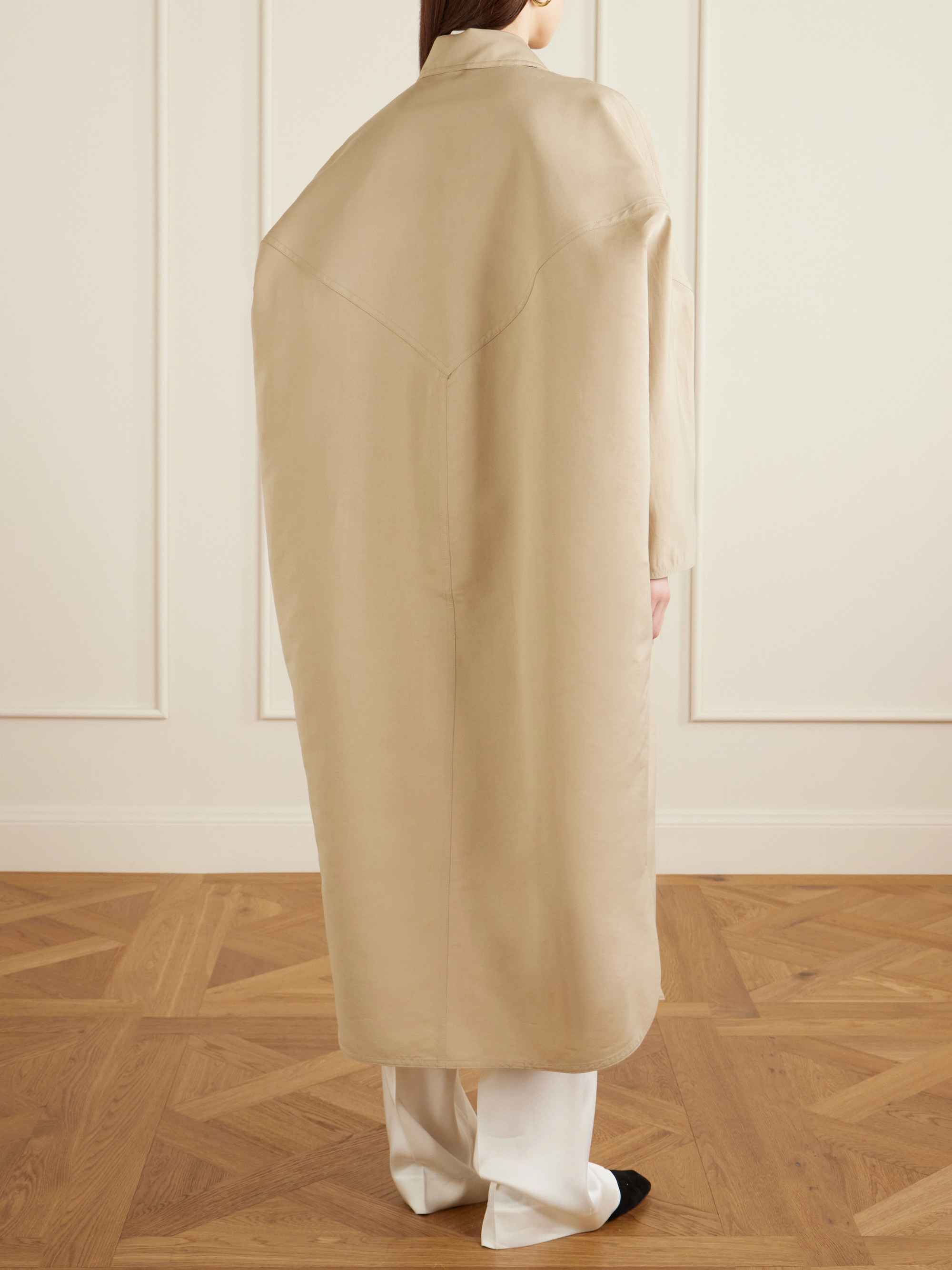 Fforme Vada cotton-silk faille parka