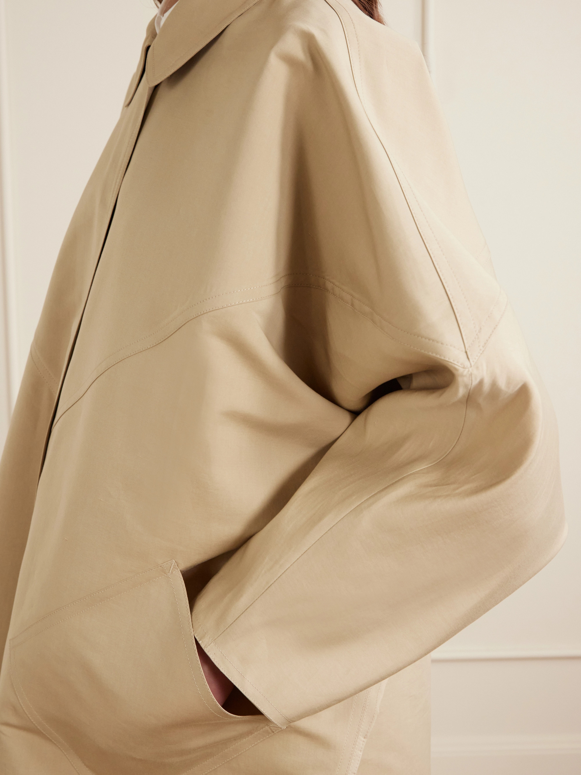 Fforme Vada cotton-silk faille parka