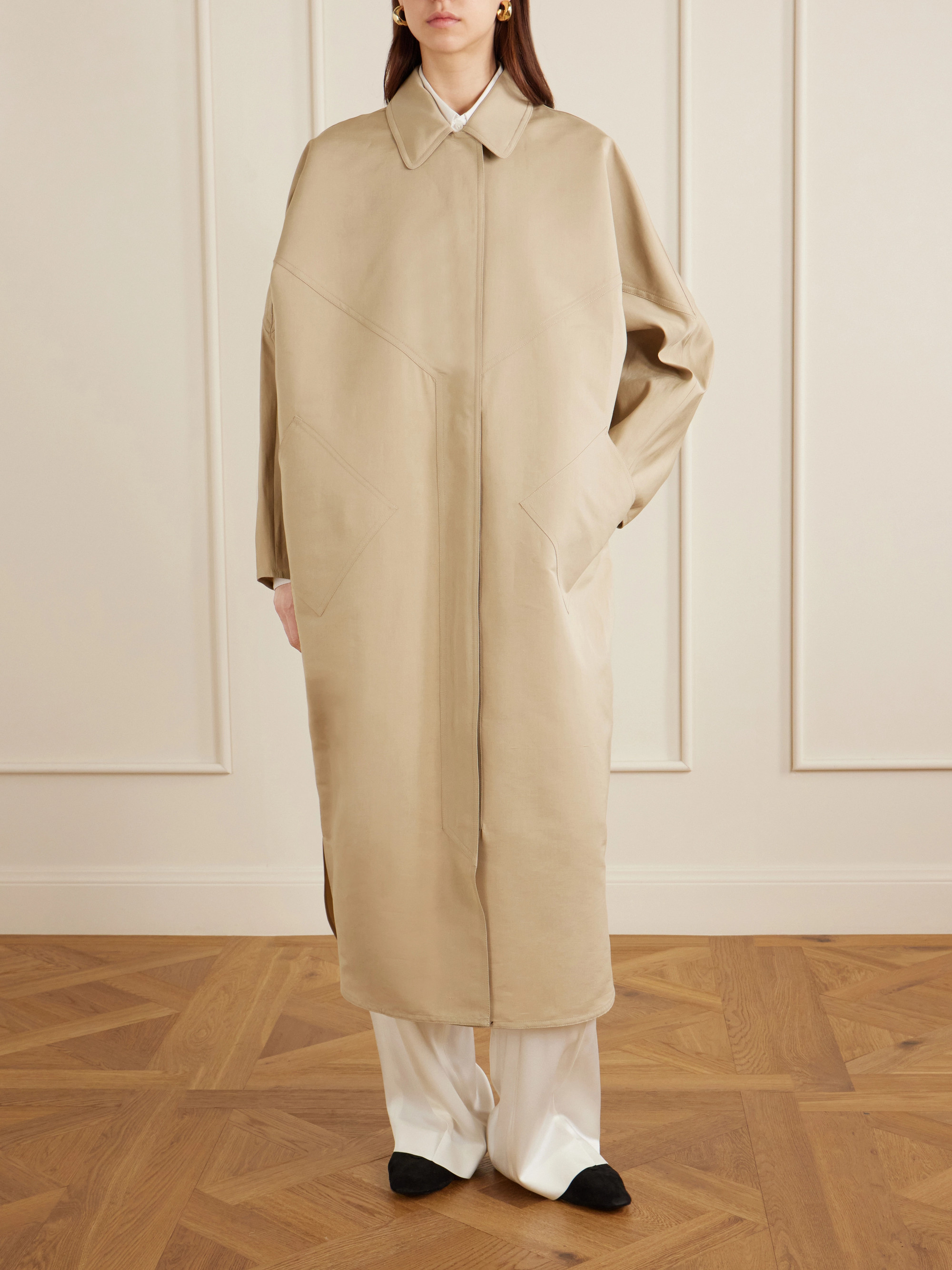 Fforme Vada cotton-silk faille parka