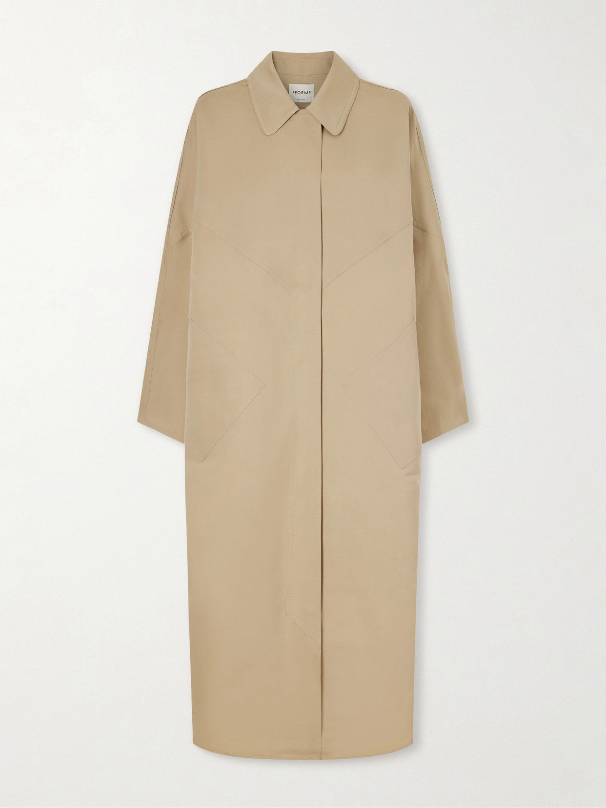 Fforme Vada Cotton-silk Faille Parka In Neutral