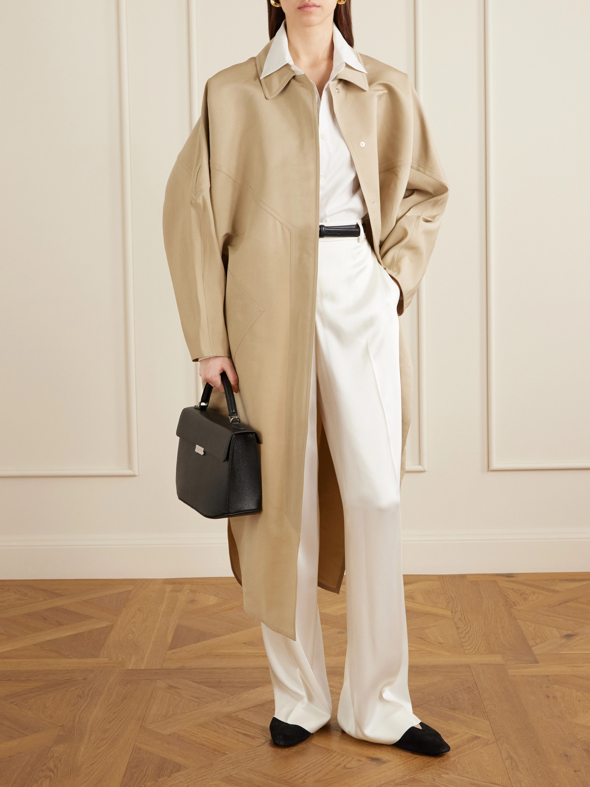 Fforme Vada cotton-silk faille parka