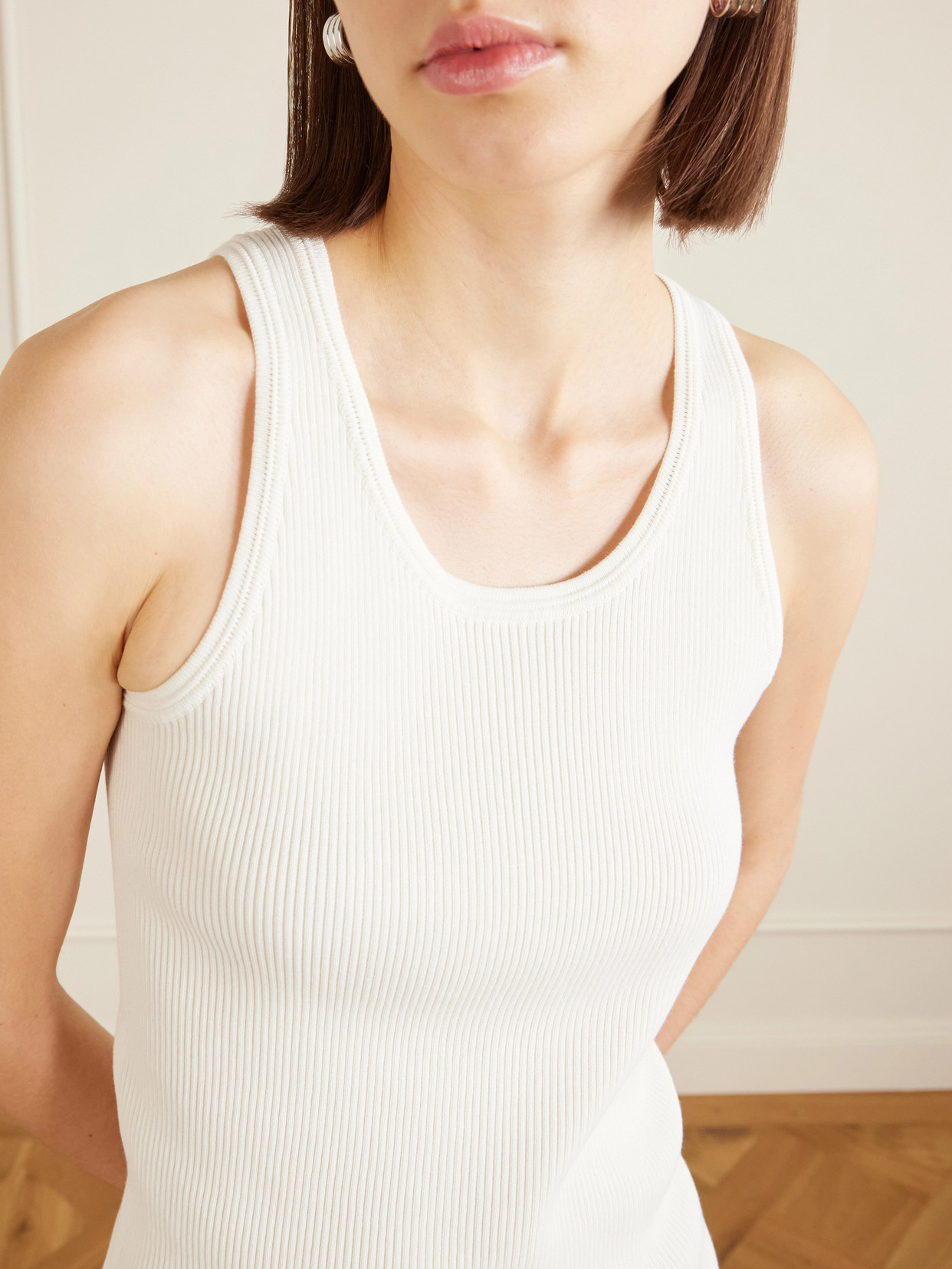 Camilla Ribbed Cotton Tank Top