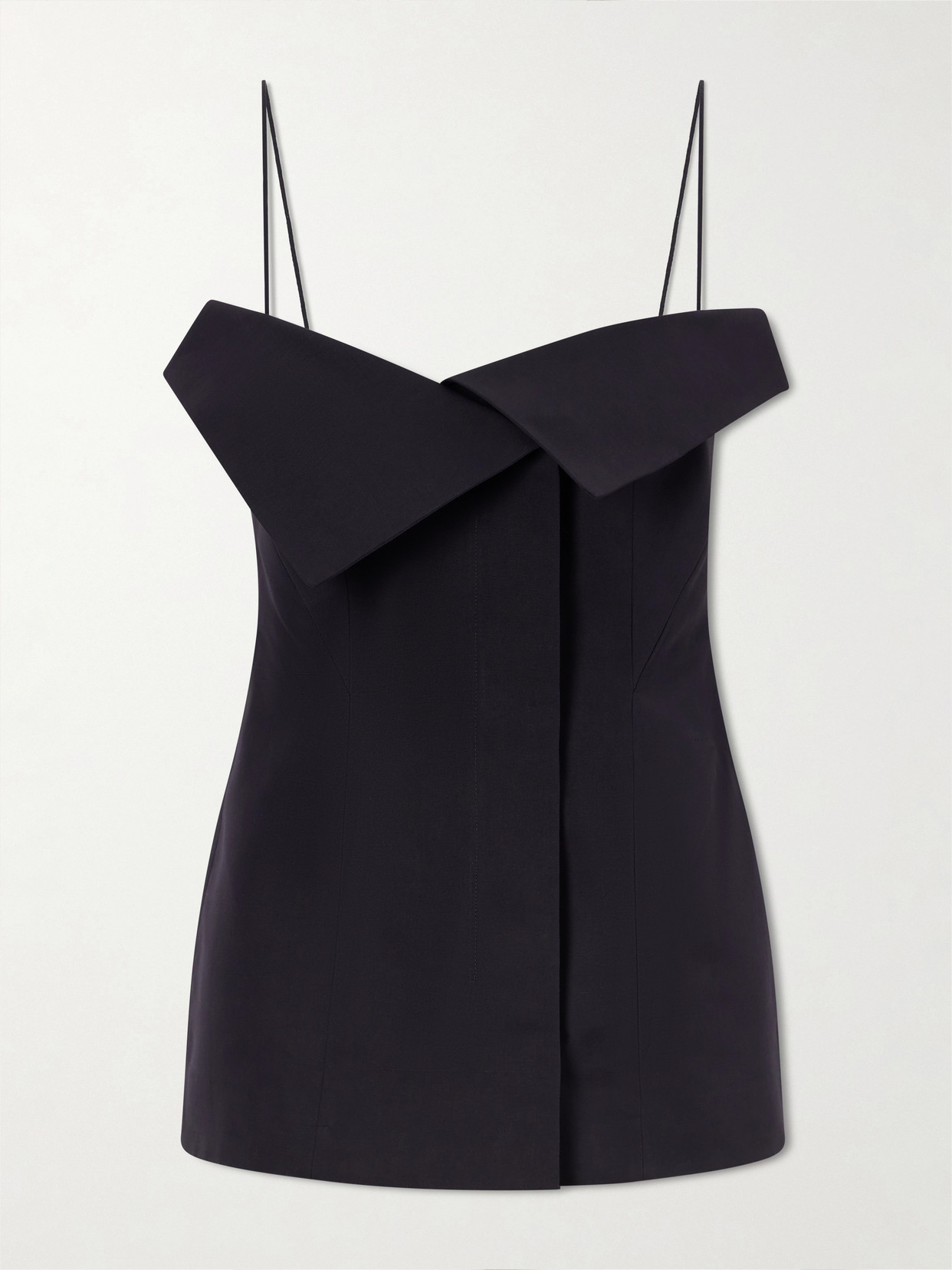 Fforme Eilwen Cotton And Silk Blend Top In Black