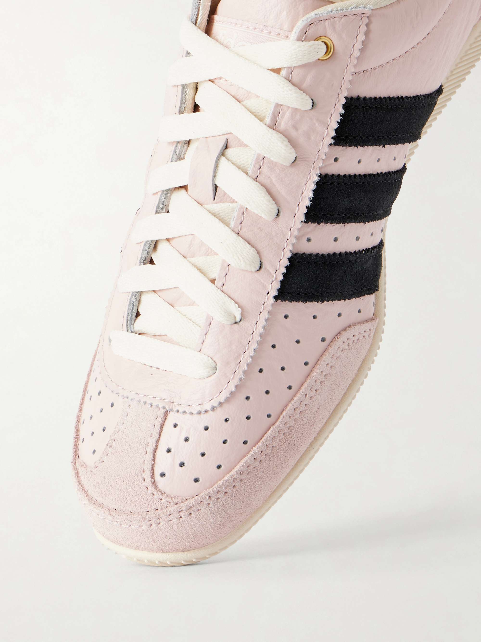 ADIDAS ORIGINALS Japan lace-up suede-trimmed leather sneakers