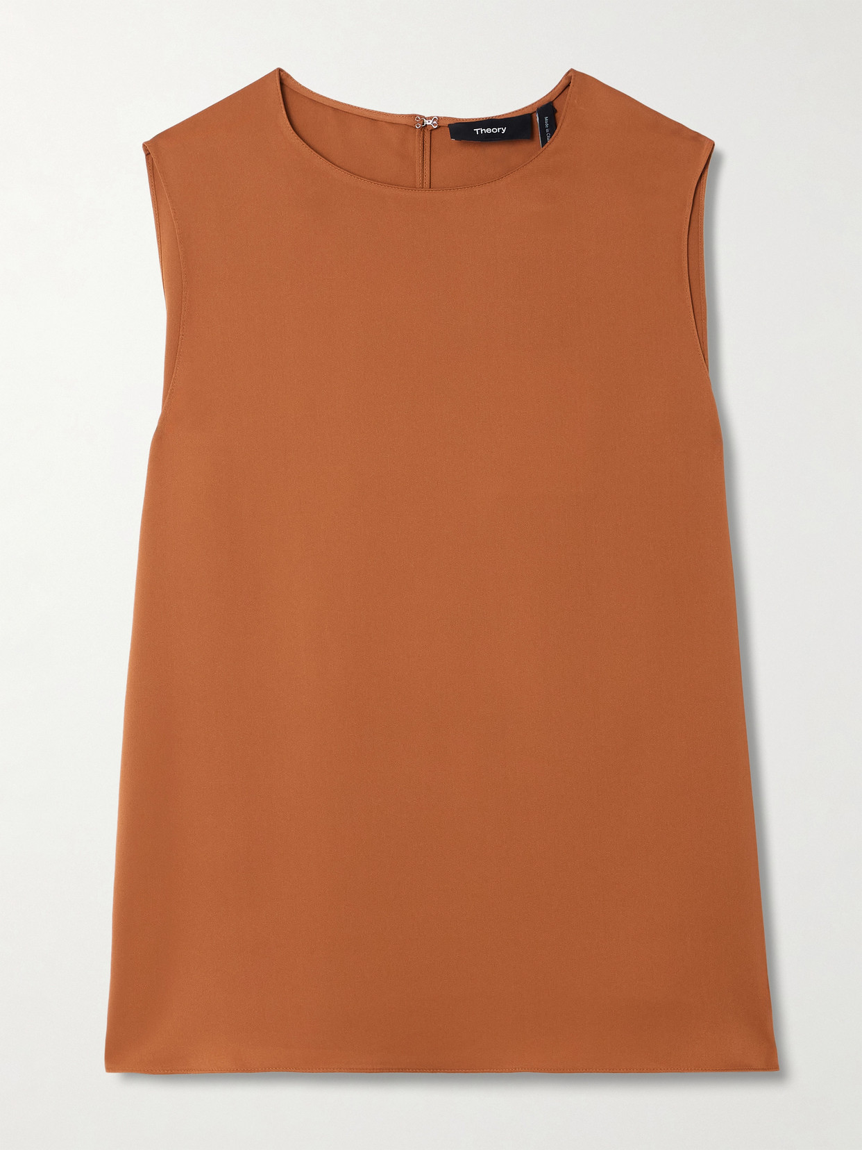 Theory - Silk-satin Top - Tan