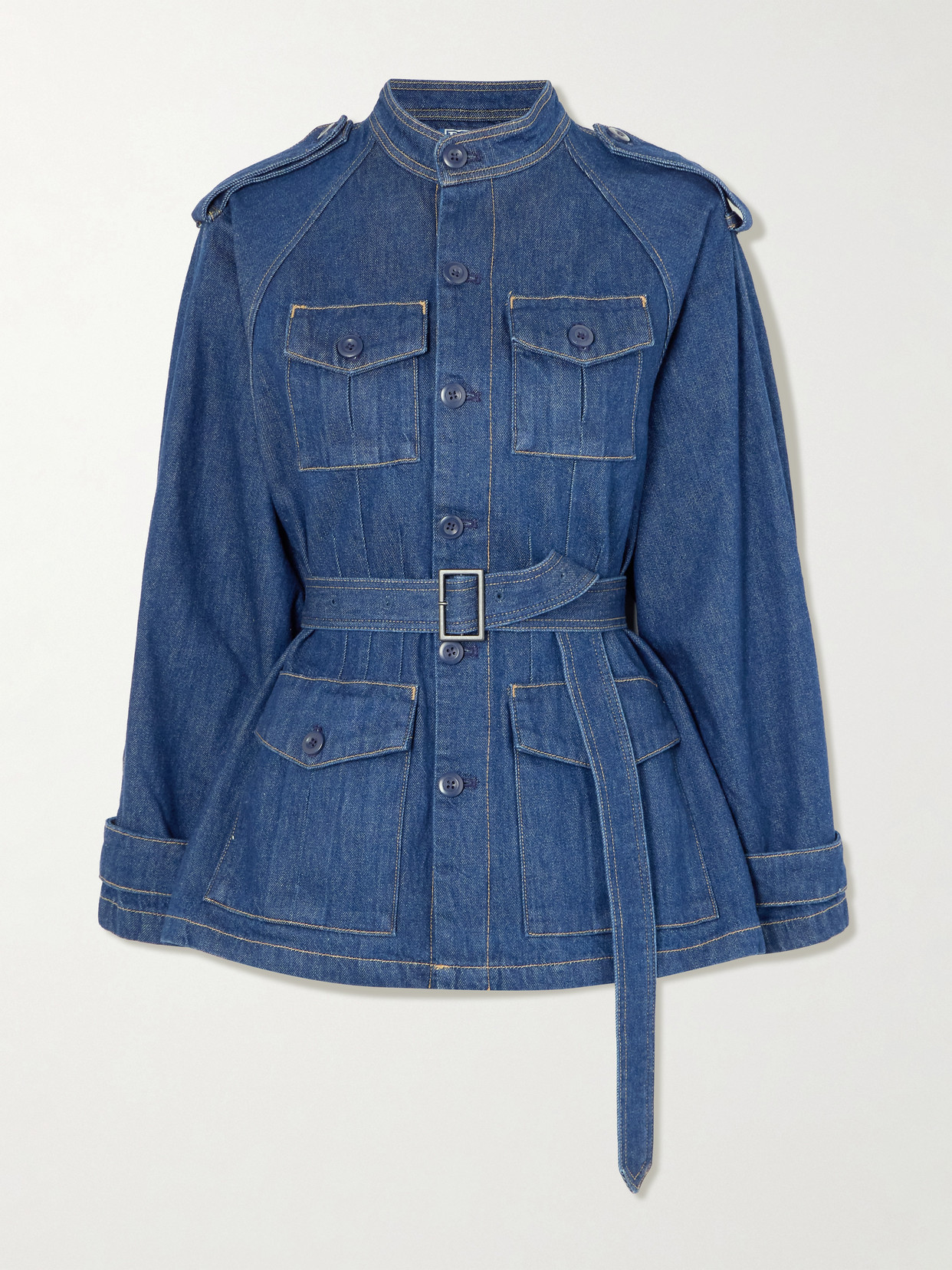 Polo Ralph Lauren Belted Denim Jacket In Blue