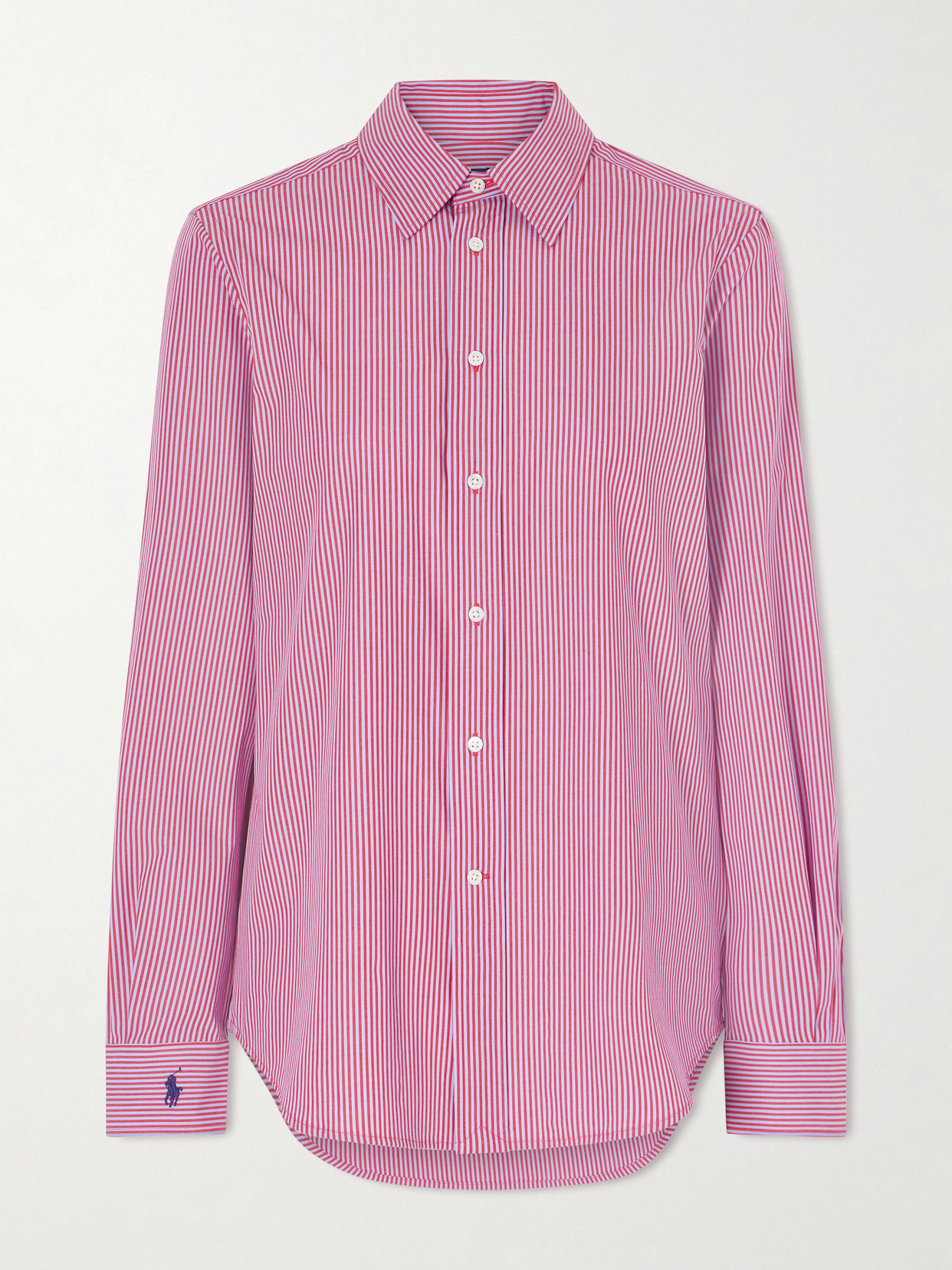 Polo Ralph Lauren - Logo-Embroidered Striped Cotton-Blend Poplin Shirt