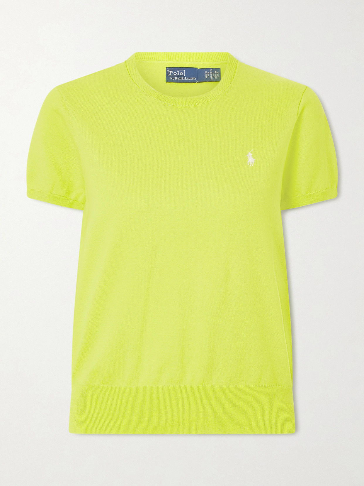 Polo Ralph Lauren Embroidered Cotton-blend Sweater In Green