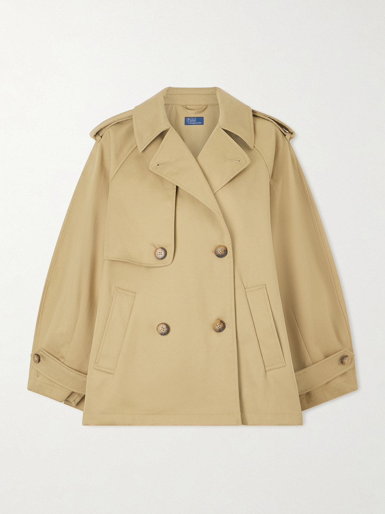 Polo Ralph Lauren Double-breasted Cotton-gabardine Trench Coat In Neutral