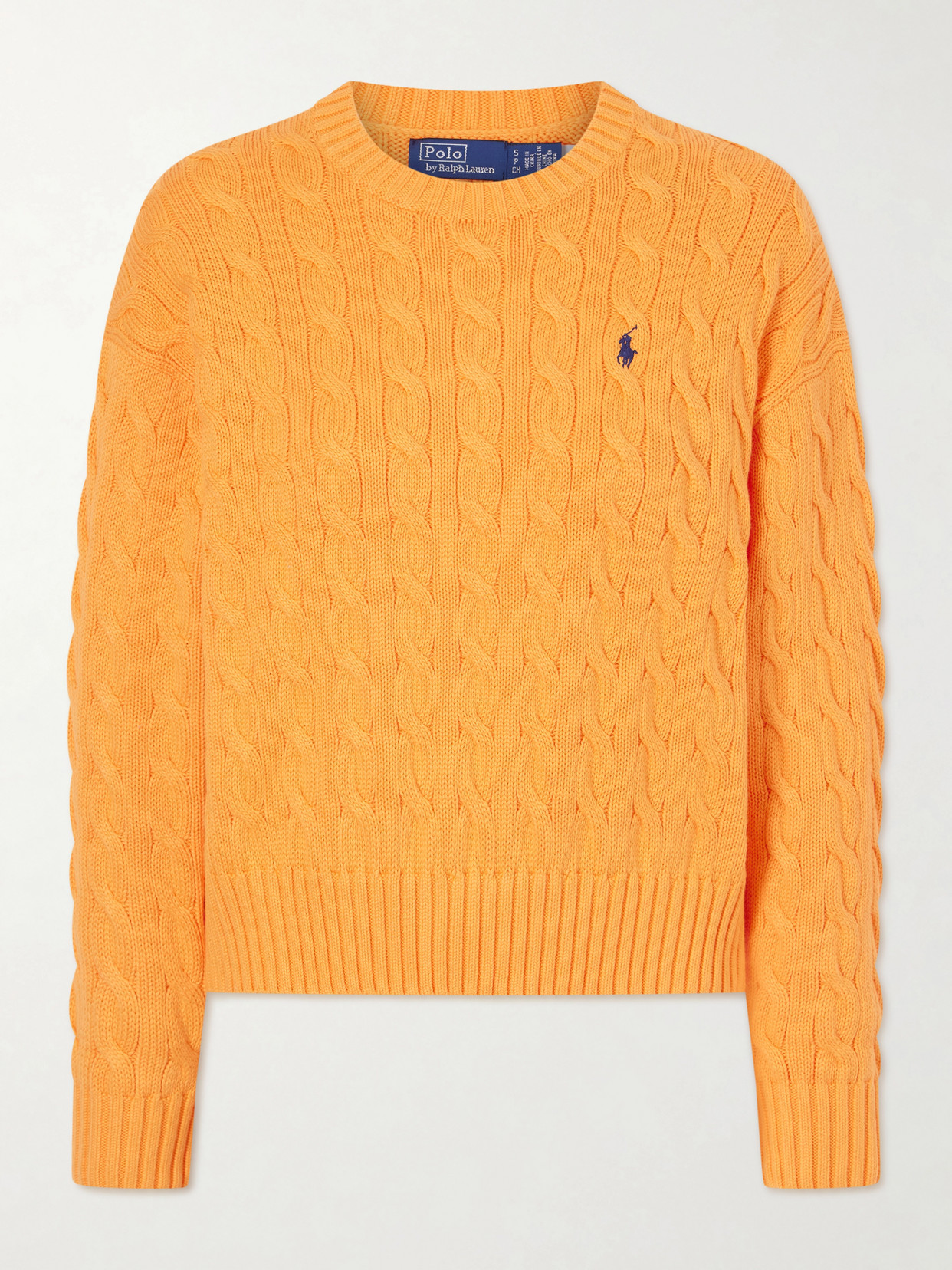 Polo Ralph Lauren Cotton Cable-knit Sweater In Orange