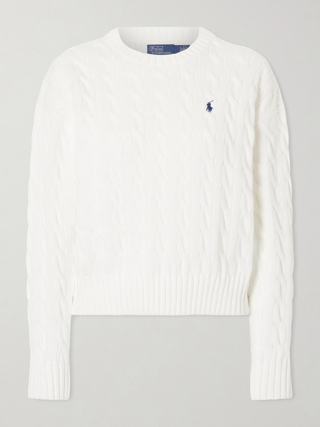 Polo Ralph Lauren Cable-knit Cotton Sweater In White
