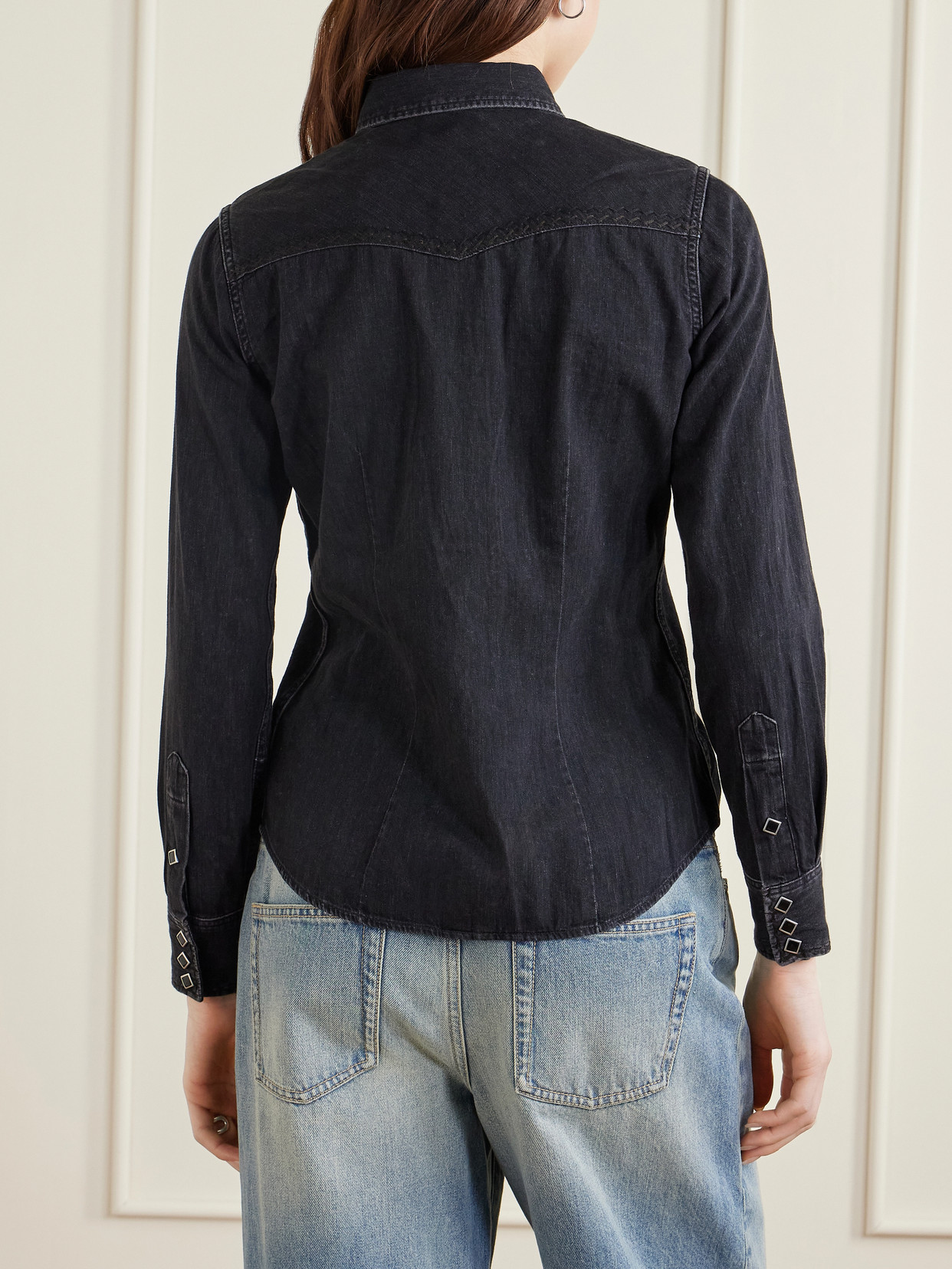 Wrangler Embroidered Cotton Chambray Shirt