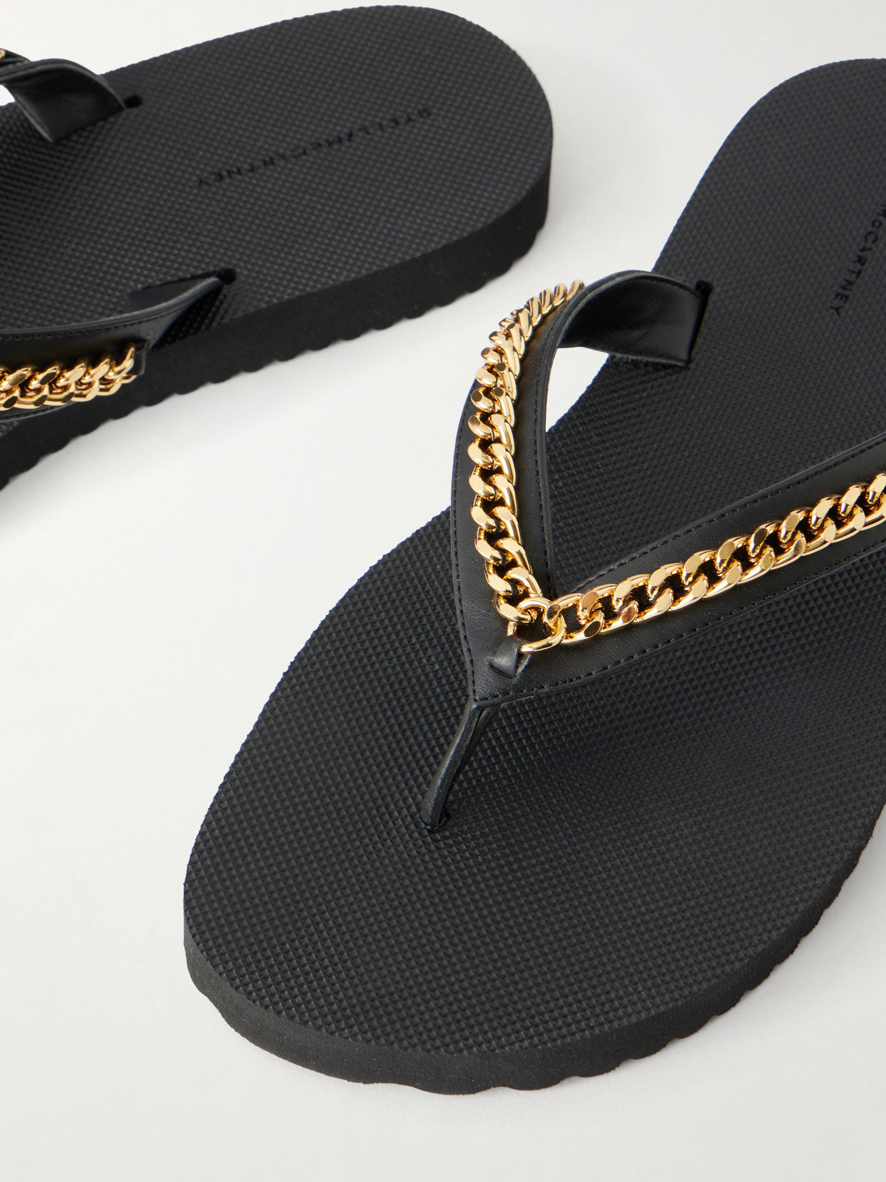Falabella Embellished Vegetarian Material Flip Flops