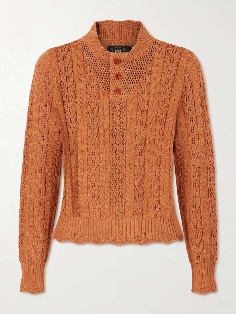 RRL Hannah Crocheted Cotton Sweater