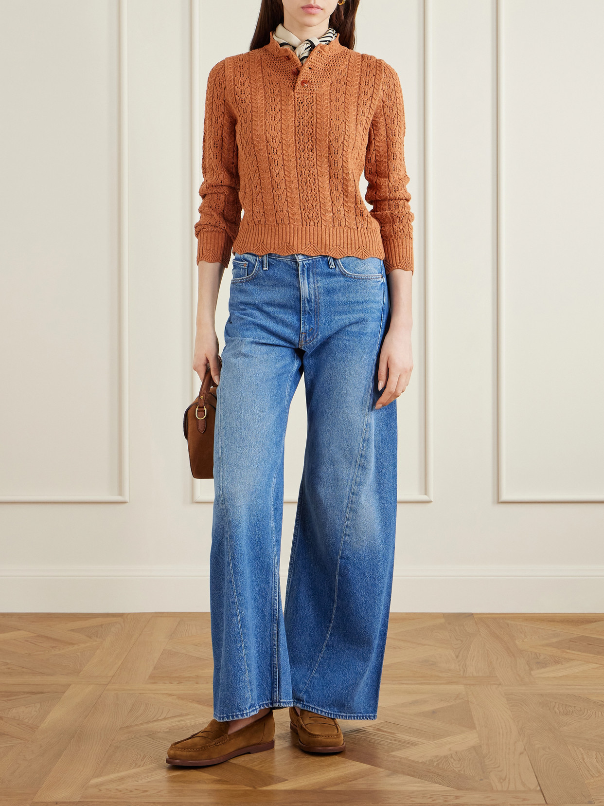 Hannah Crocheted Cotton Sweater