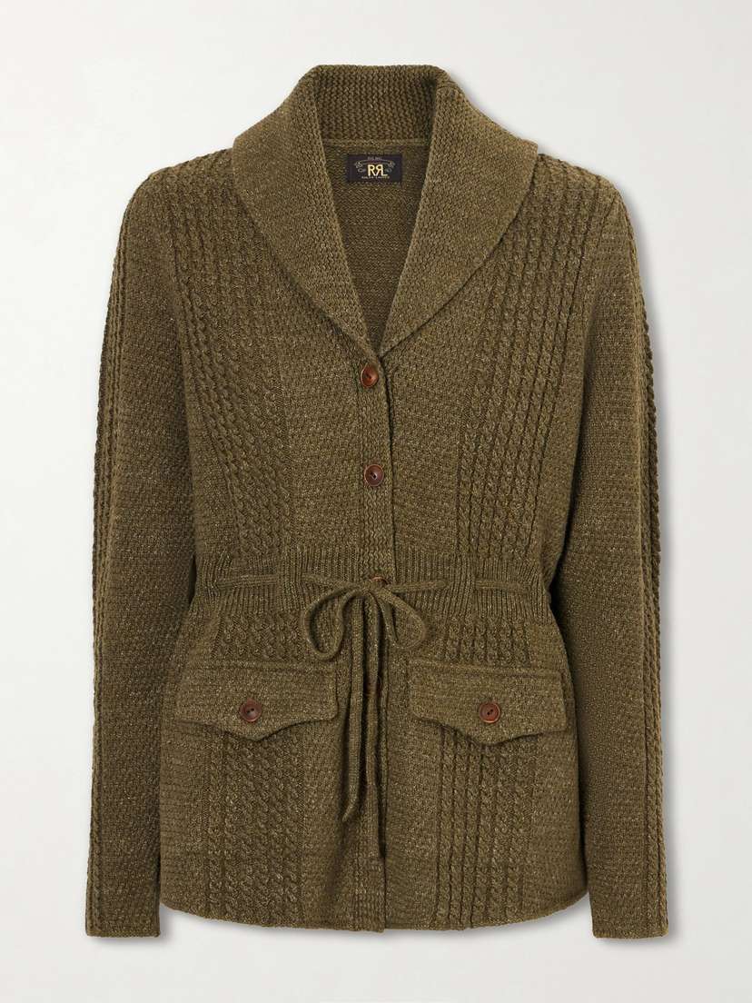 RRL Olivia Belted Cotton And Linen-blend Cardigan