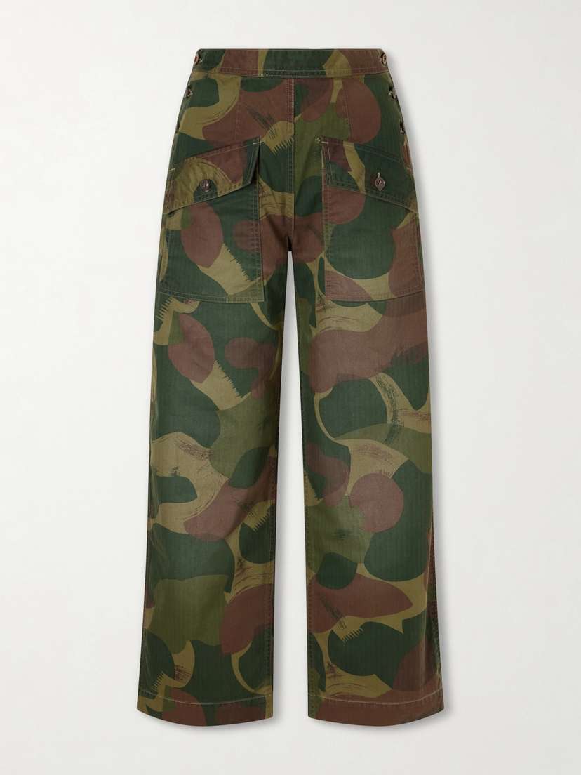RRL Camouflage-print Cotton Wide-leg Pants