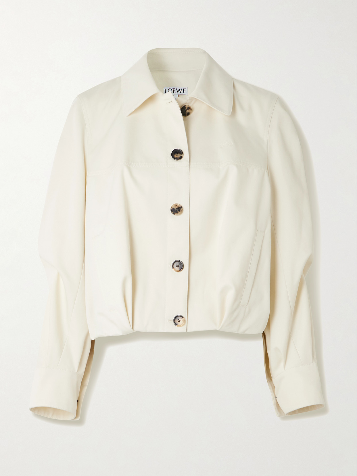 Loewe Embroidered Cotton And Silk-blend Jacket In White