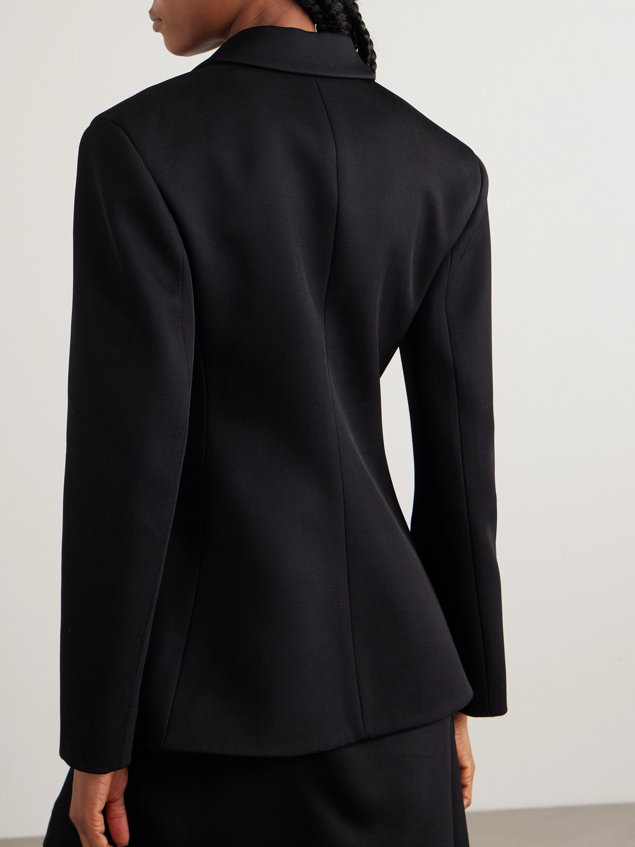 Loewe Wool Blend Blazer Notch Lapel Single Breasted In Black
