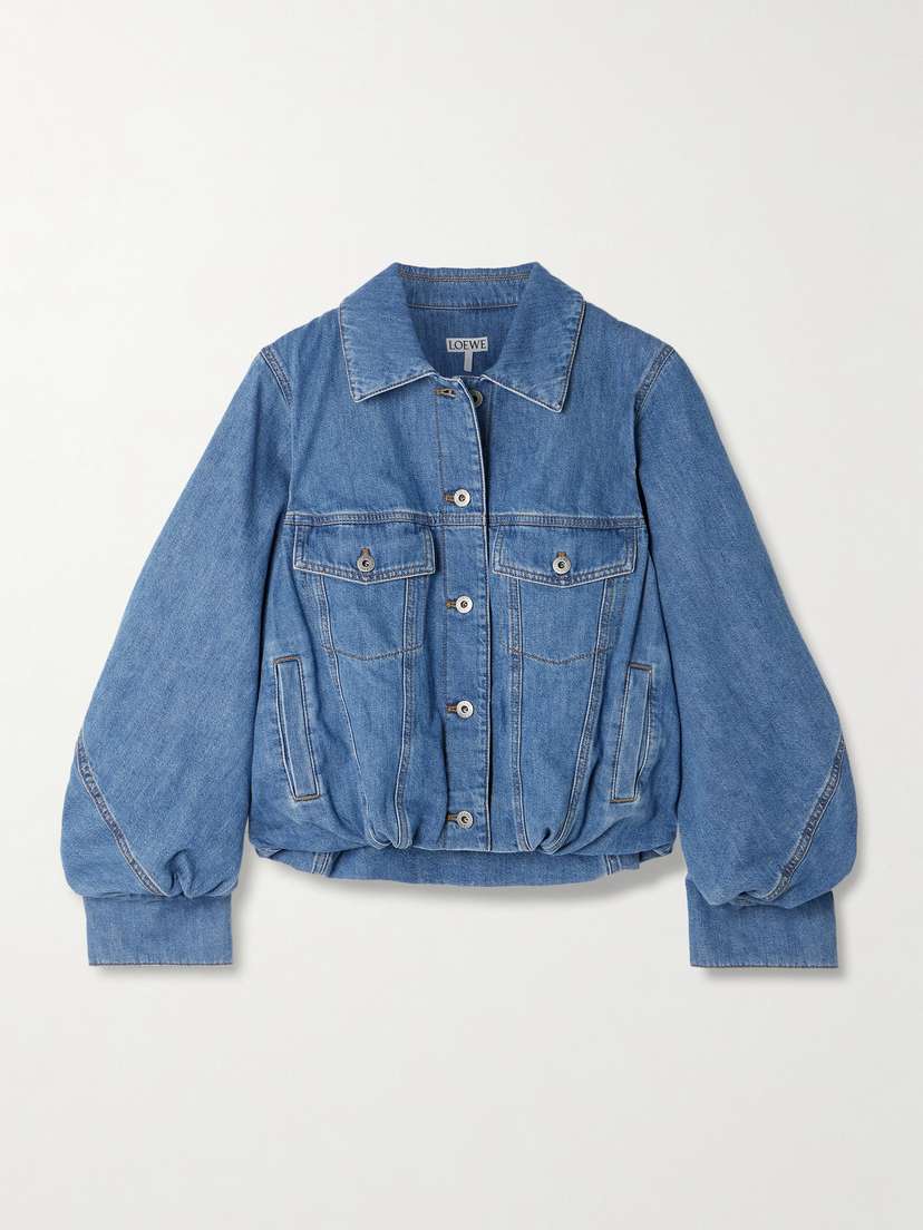 Gathered Denim Jacket