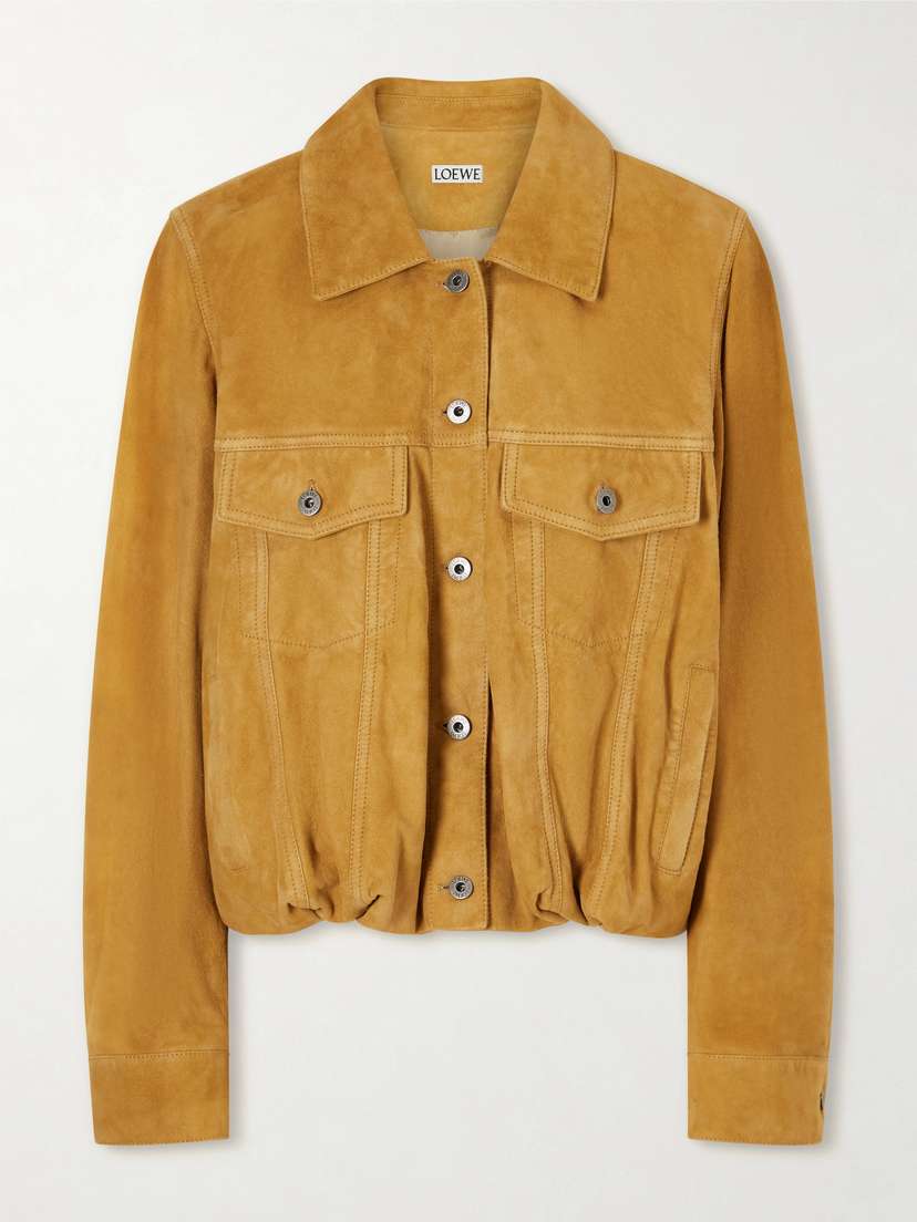 Loewe Gathered Suede Jacket