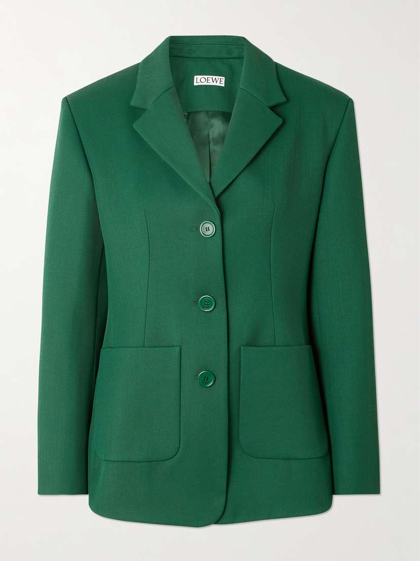 Wool-blend Twill Blazer