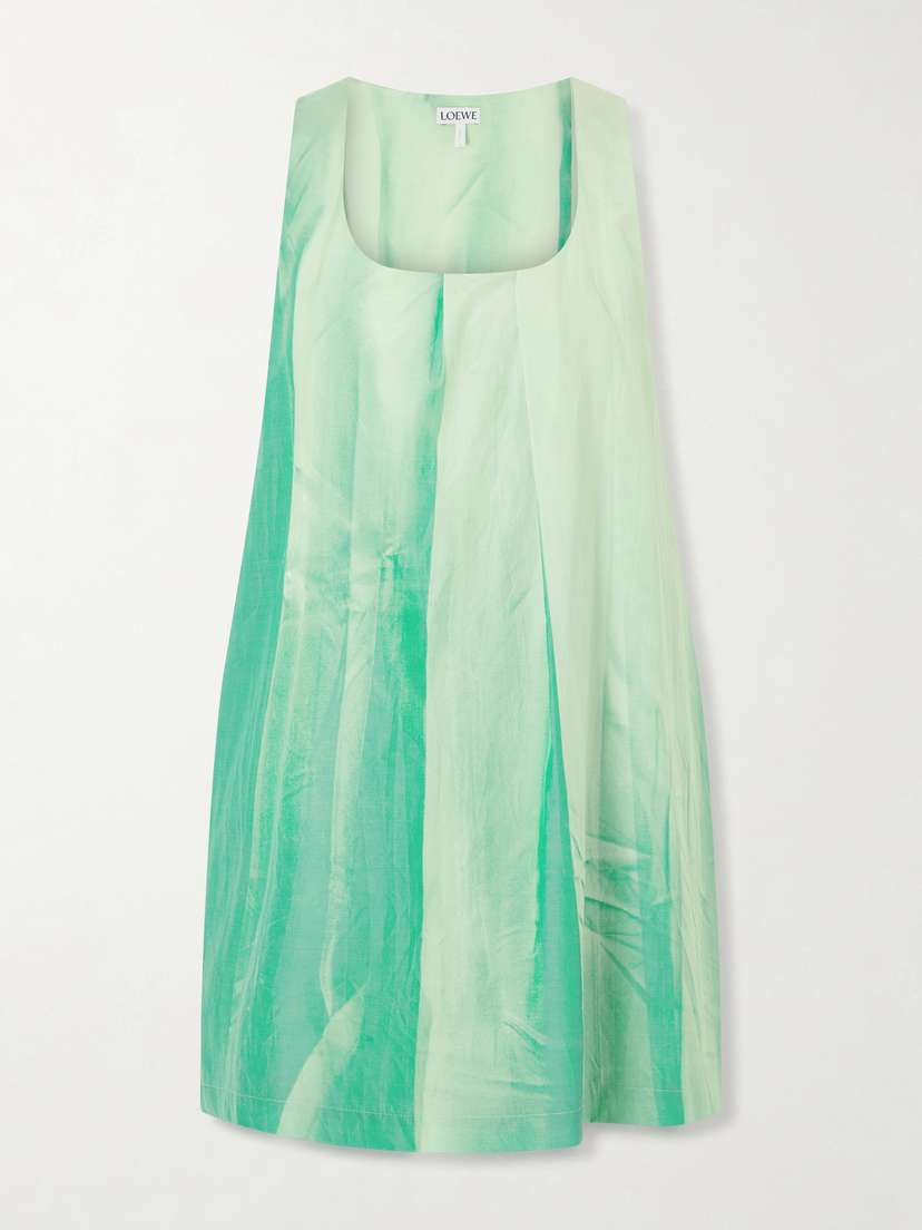 Dégradé Crinkled Cotton-blend Mini Dress