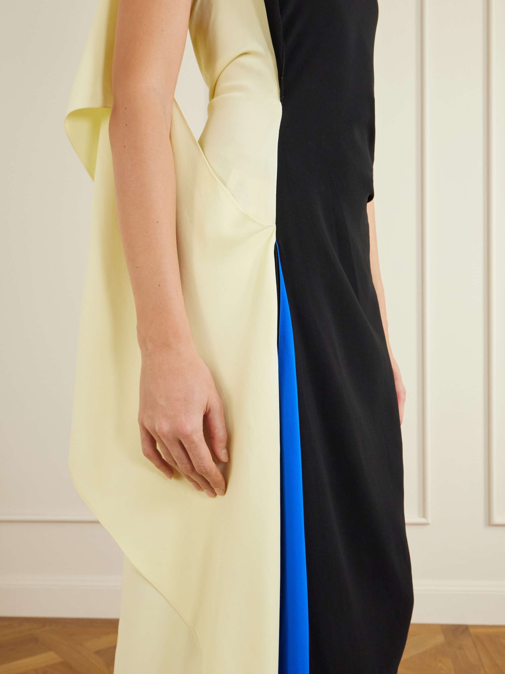 loewe jersey dress LOEWE Embellished Open-back Draped Jersey Gown - Women - Black Dresses