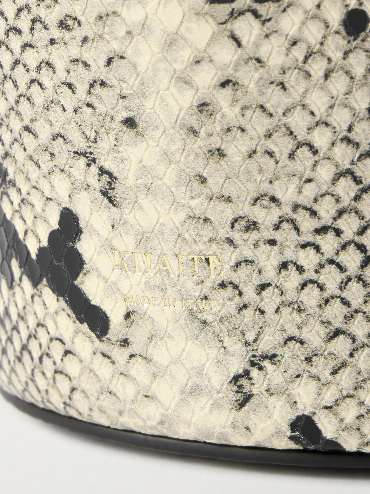 Lotus Mini Snake-Effect Leather Tote