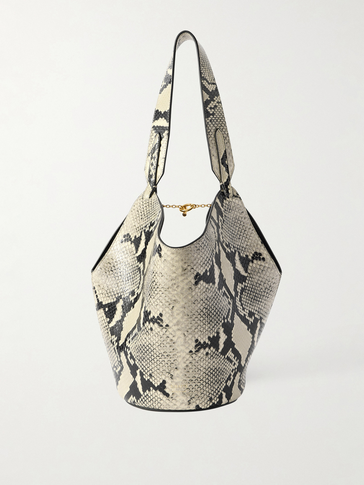 Khaite Lotus Mini Snake-effect Leather Tote In Multi