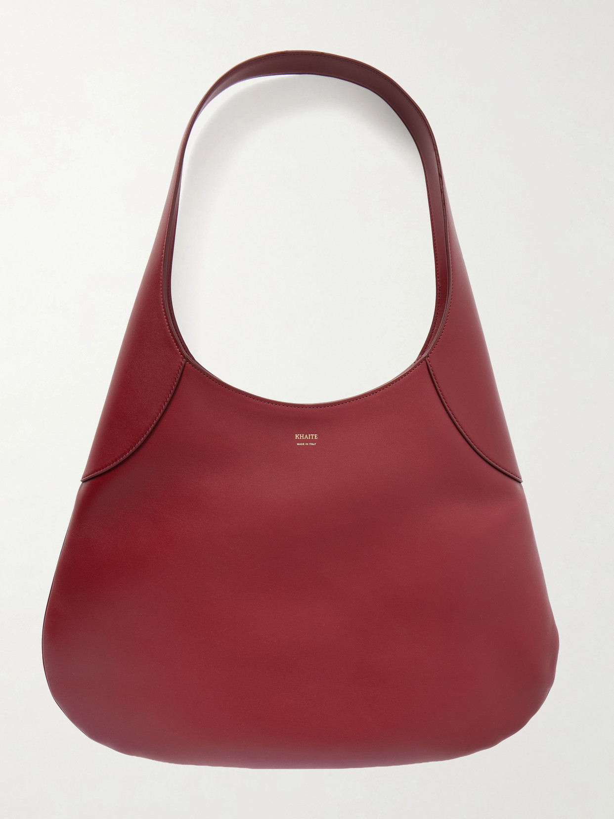 Khaite Joan Large Leather Tote In Burgundy