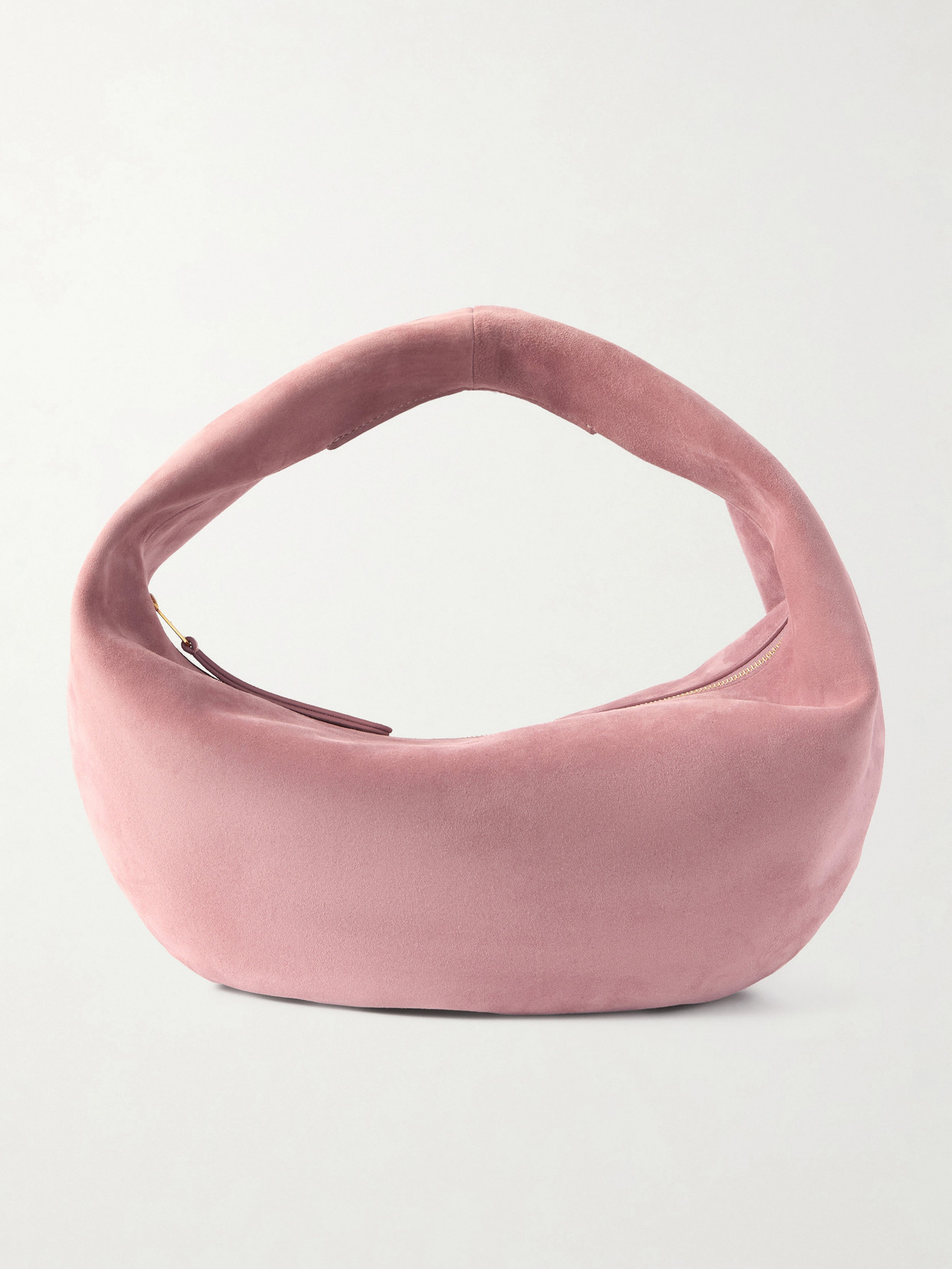 Khaite Olivia Medium Suede Tote In Pink