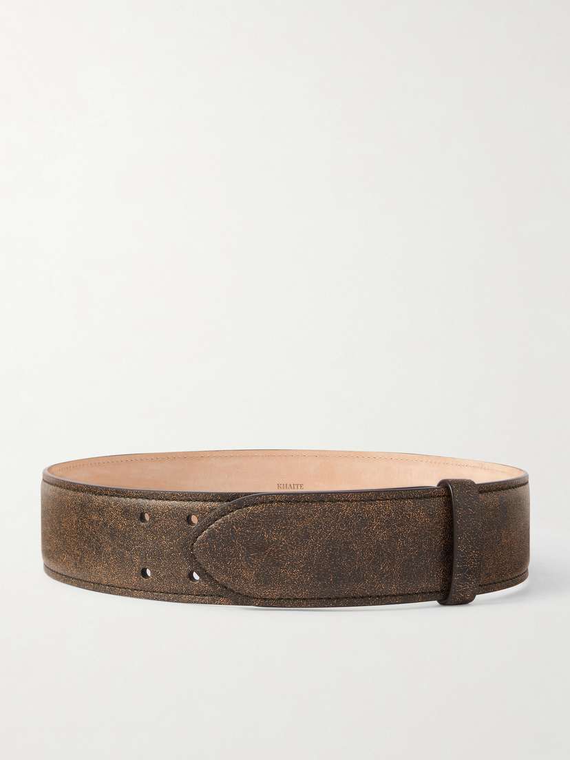 Khaite Theo Textured-leather Belt