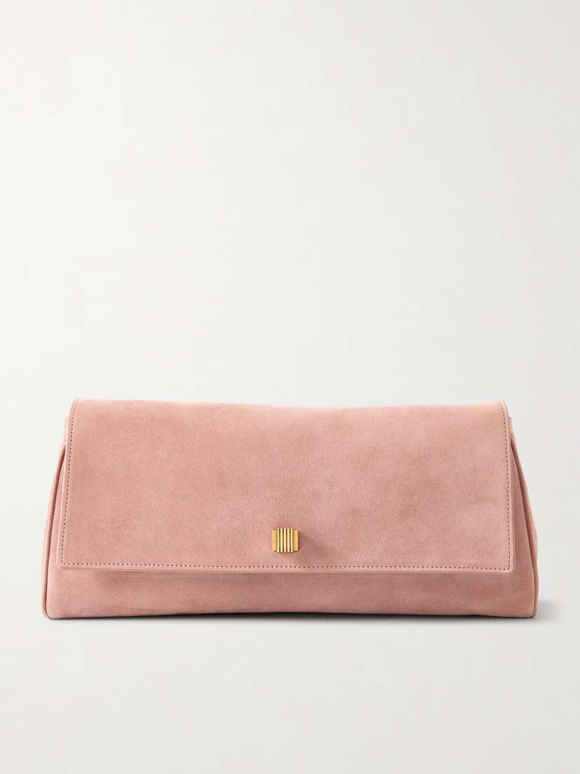 Khaite Audrey Suede Clutch