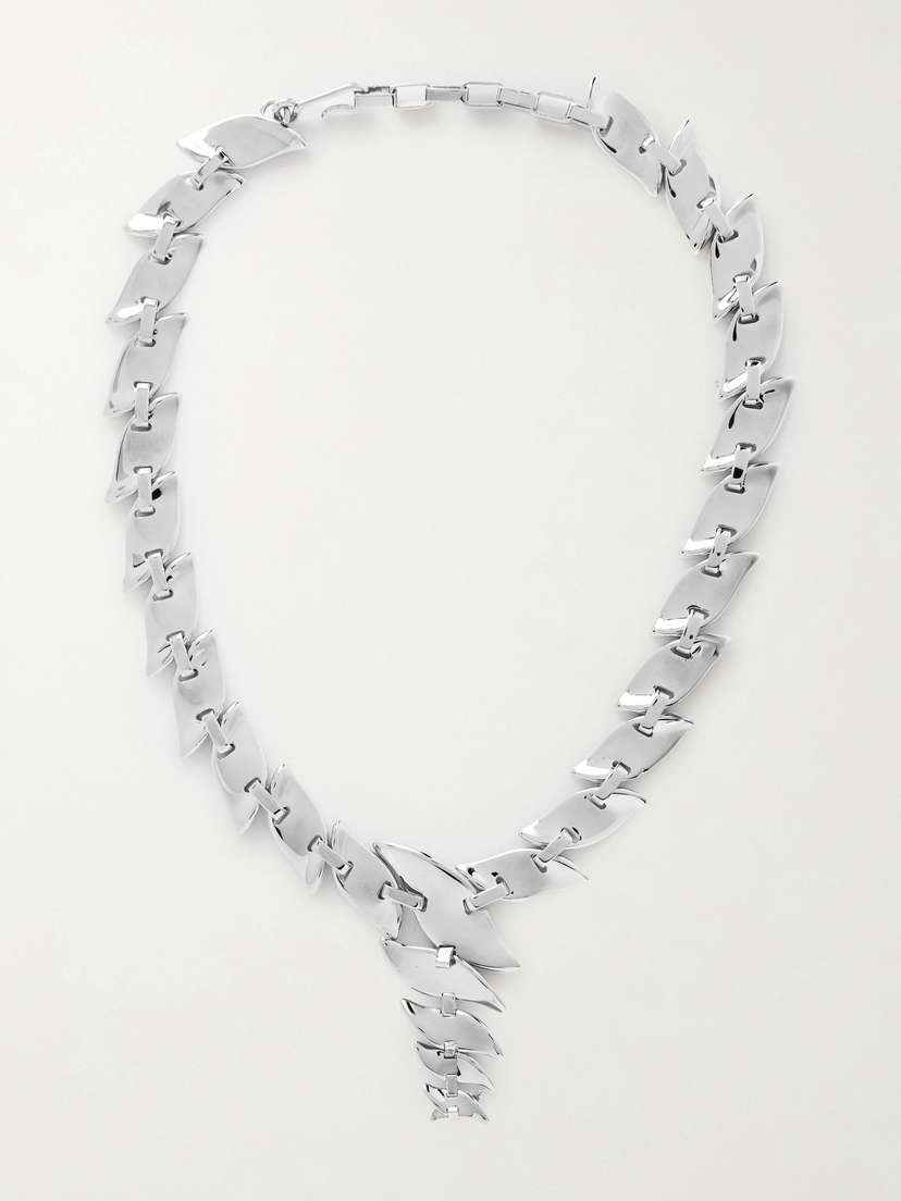Khaite Leaf Silver-tone Necklace