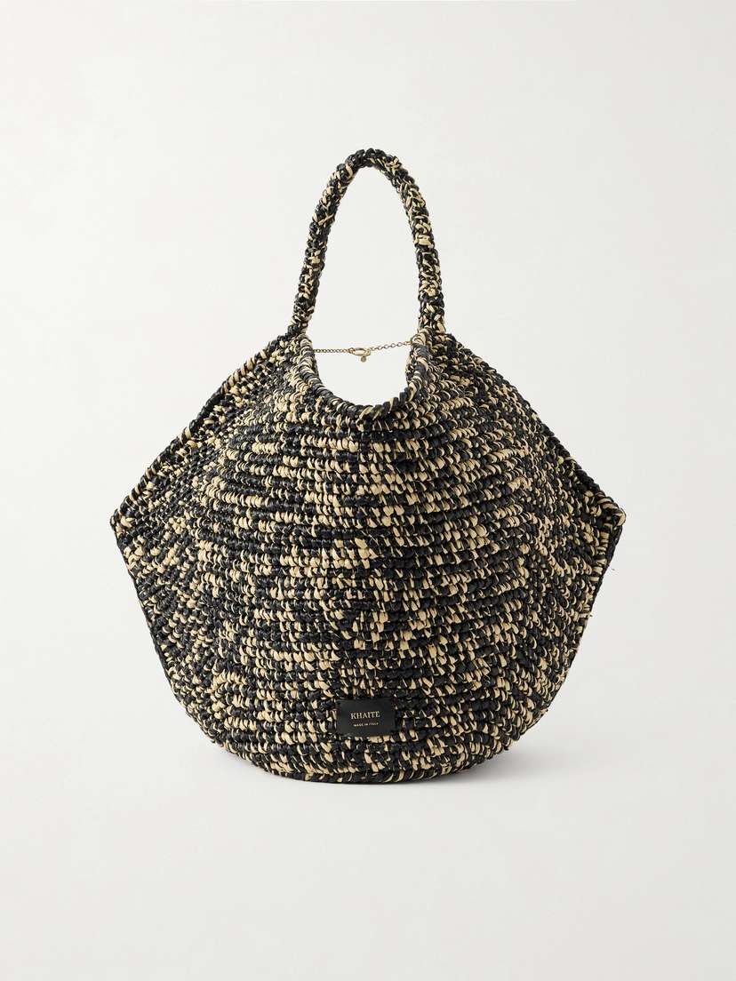 Khaite Lotus Medium Two-tone Woven Tote